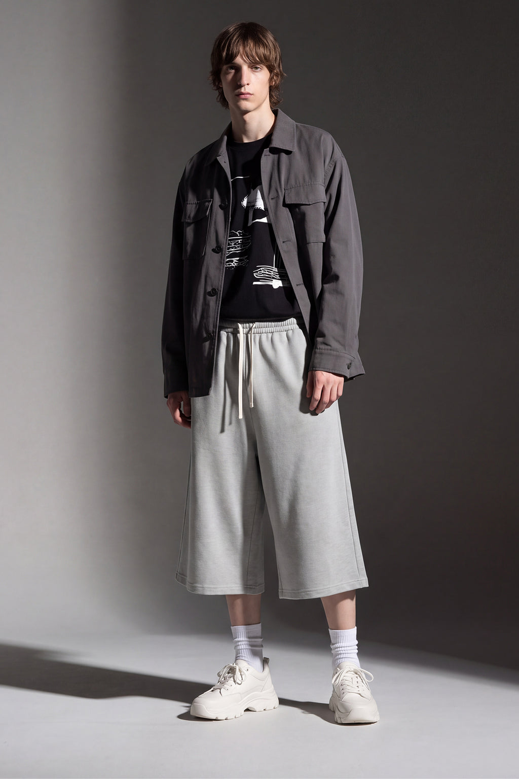 Baggy Capri Sweat Shorts Men
