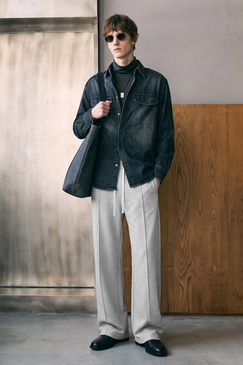 Pintuck Baggy Sweatpants Men