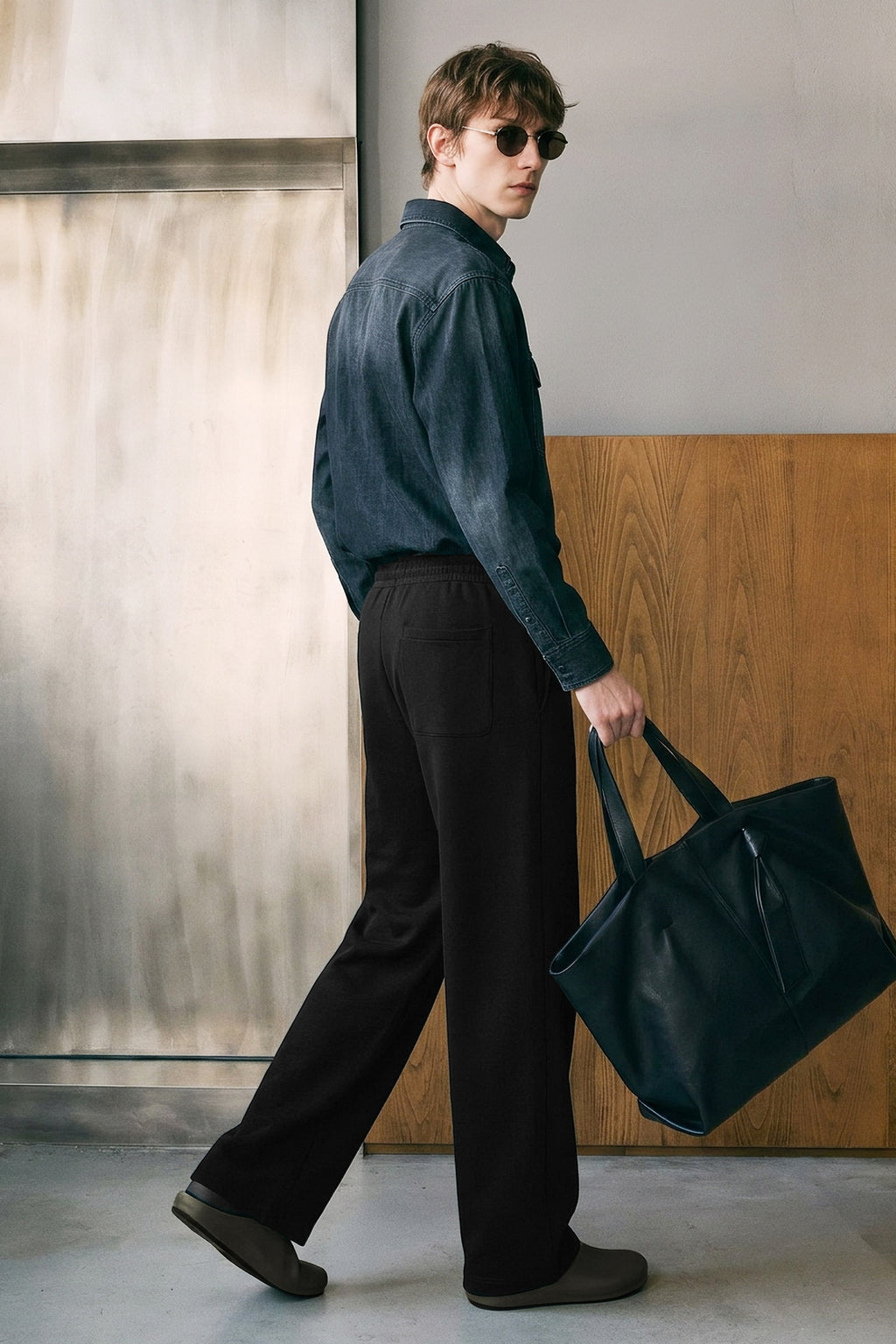 Pintuck Baggy Sweatpants Men