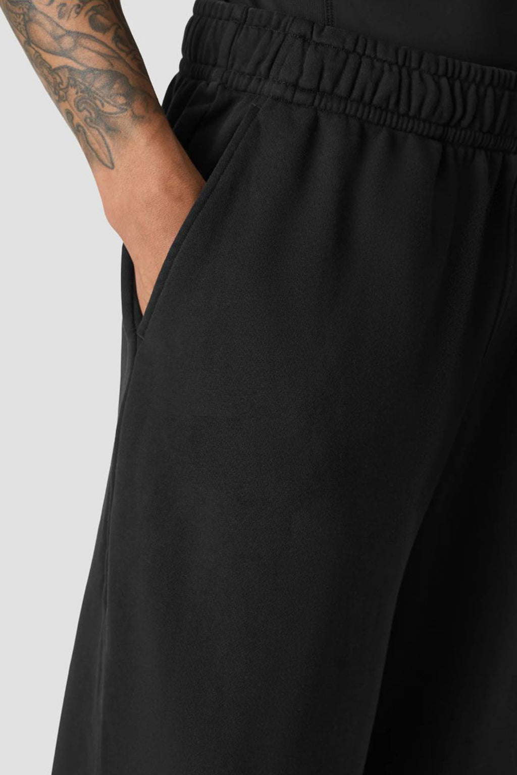 Mens Flared Baggy Sweatpants Wide Leg Pants Lightweight Air Layer Loose Fit Casual Gym Open Bell Bottom Deep Pocket