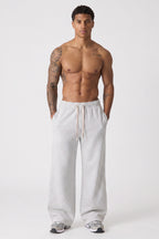 Mens Flared Baggy Sweatpants Wide Leg Pants Lightweight Air Layer Loose Fit Casual Gym Open Bell Bottom Deep Pocket