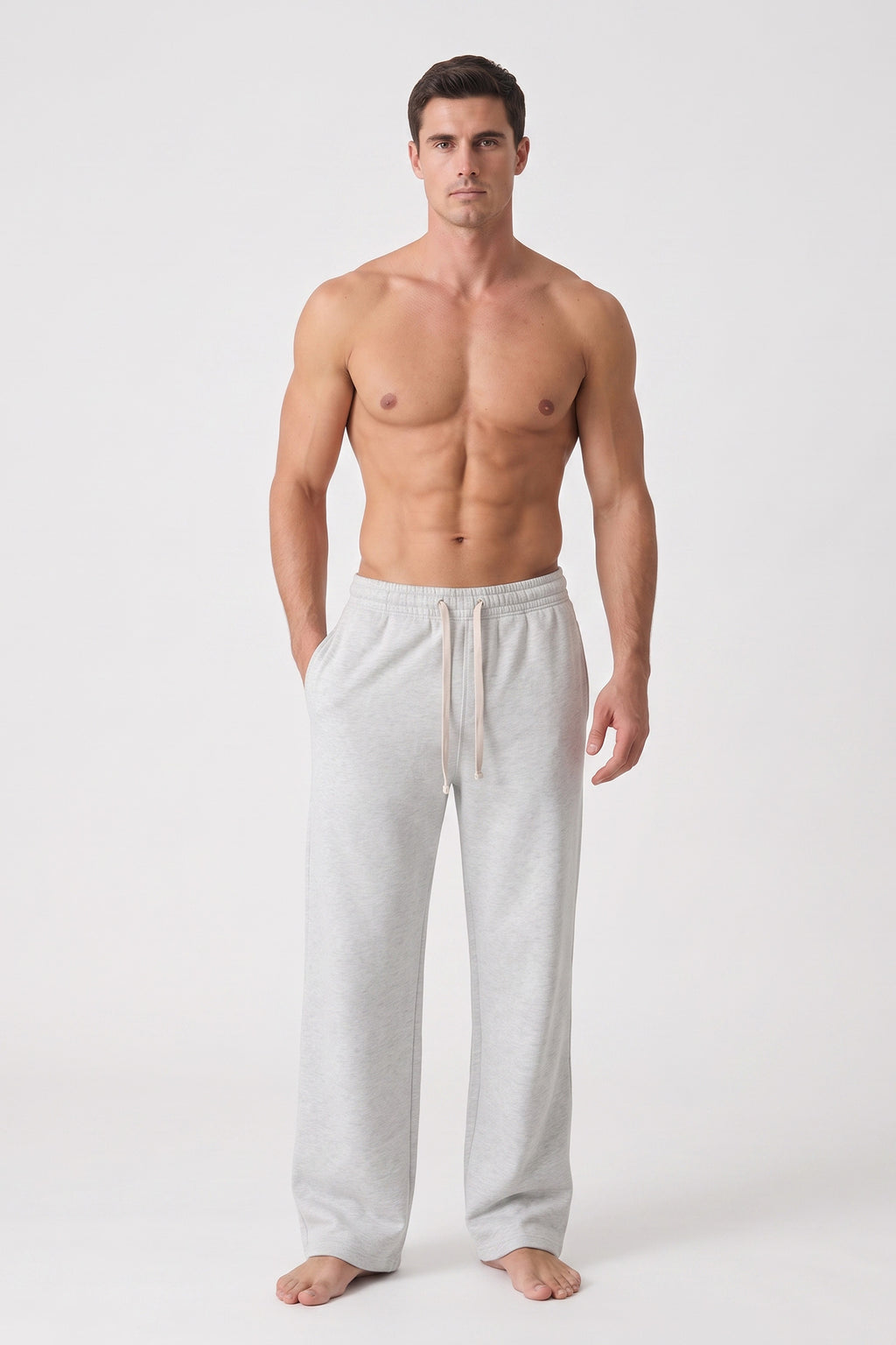 Men's Cotton Baggy Sweatpants – Straight Leg Yoga & Lounge Pants