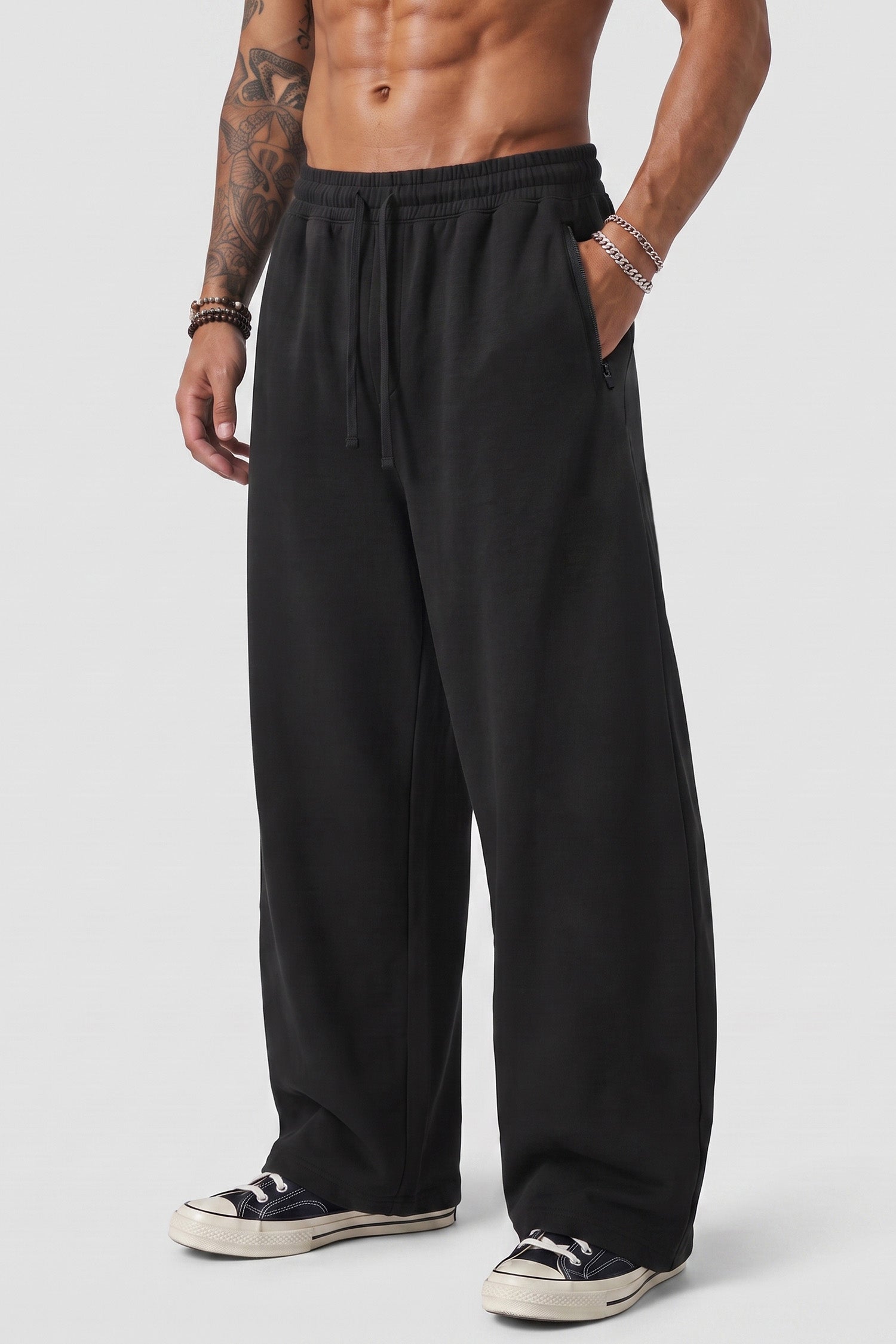 Baggy Sweatpants Men - Zipper Pockets Main image