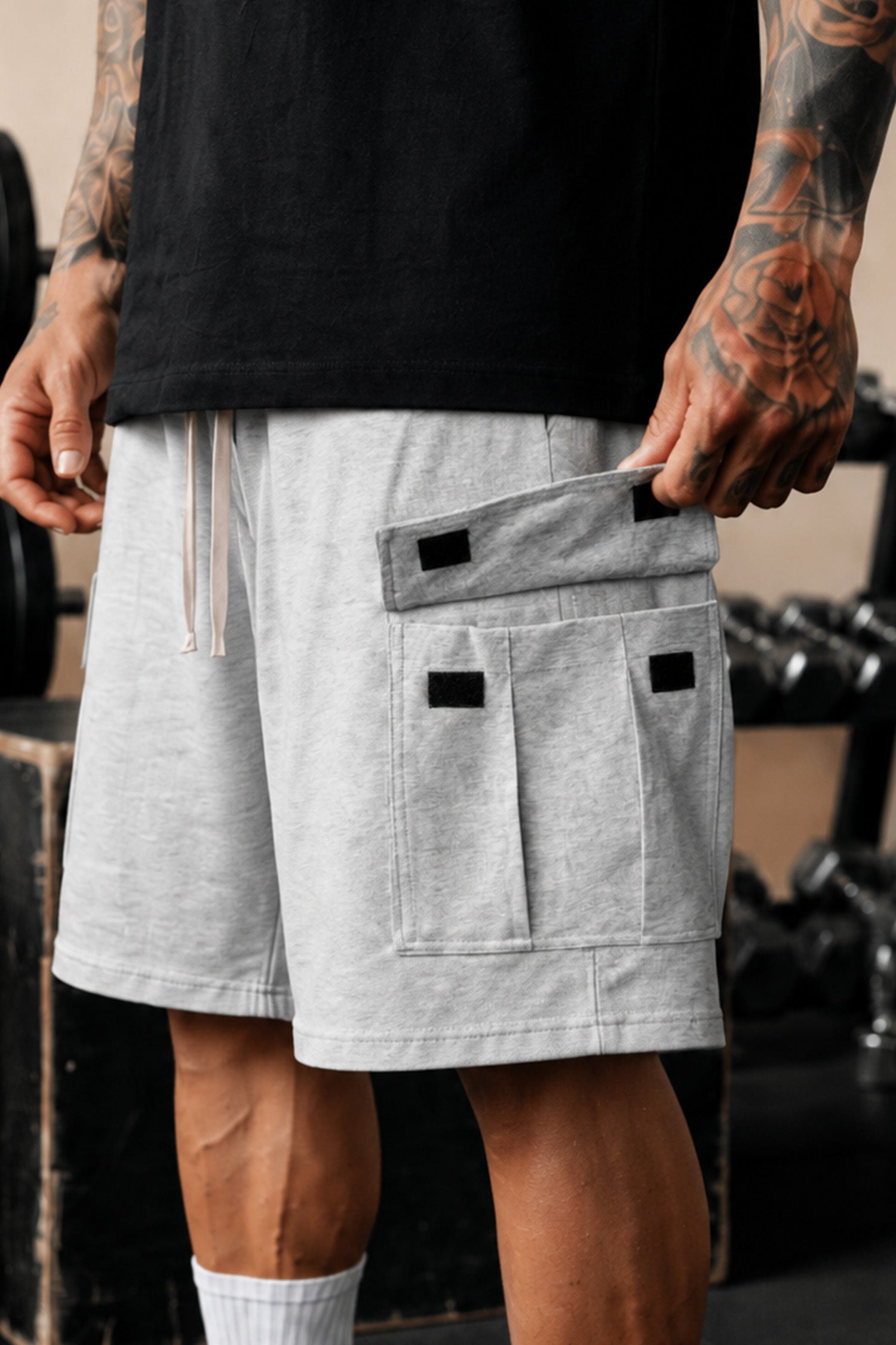 Men's Baggy Cargo Sweat Shorts